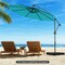 10ft Cantilever Patio Hanging Umbrella with Base, Crank Handle and Air Vent